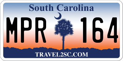 SC license plate MPR164