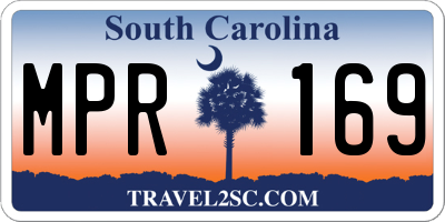 SC license plate MPR169