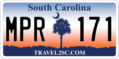 SC license plate MPR171