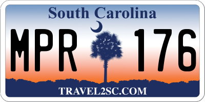 SC license plate MPR176