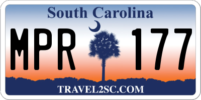 SC license plate MPR177