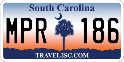 SC license plate MPR186