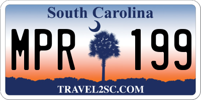 SC license plate MPR199
