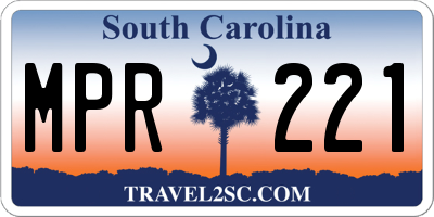 SC license plate MPR221