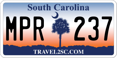 SC license plate MPR237