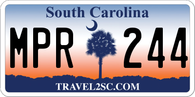 SC license plate MPR244