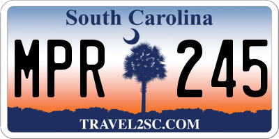 SC license plate MPR245