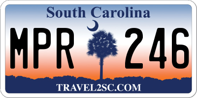SC license plate MPR246