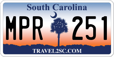 SC license plate MPR251