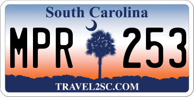 SC license plate MPR253