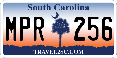 SC license plate MPR256