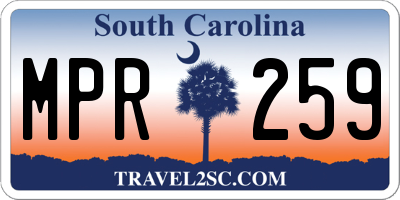 SC license plate MPR259