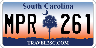 SC license plate MPR261