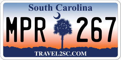SC license plate MPR267