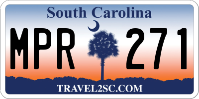 SC license plate MPR271