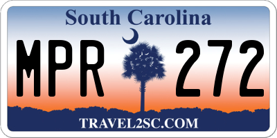 SC license plate MPR272
