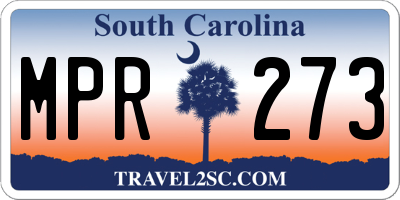 SC license plate MPR273