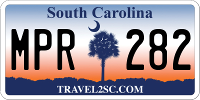 SC license plate MPR282