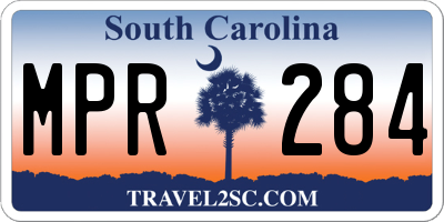 SC license plate MPR284