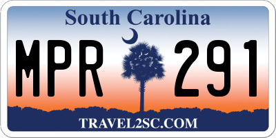 SC license plate MPR291