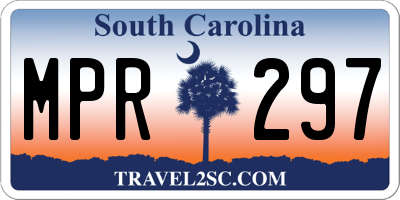 SC license plate MPR297