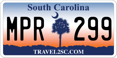 SC license plate MPR299