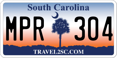 SC license plate MPR304