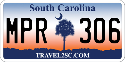 SC license plate MPR306