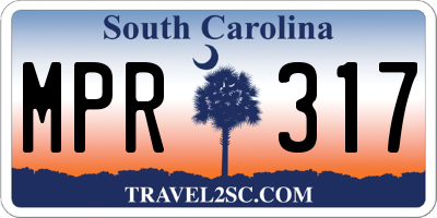 SC license plate MPR317