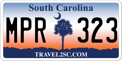 SC license plate MPR323