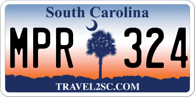 SC license plate MPR324