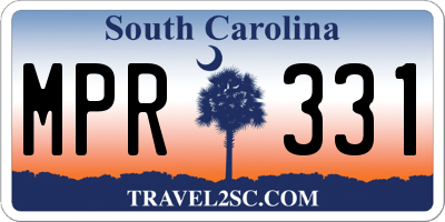SC license plate MPR331