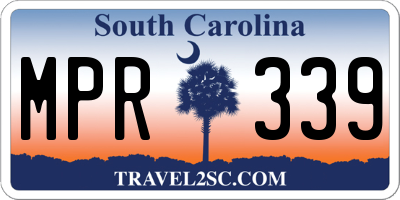 SC license plate MPR339