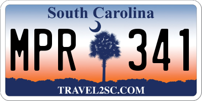 SC license plate MPR341