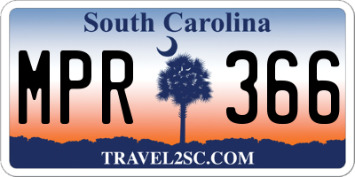 SC license plate MPR366