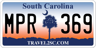 SC license plate MPR369