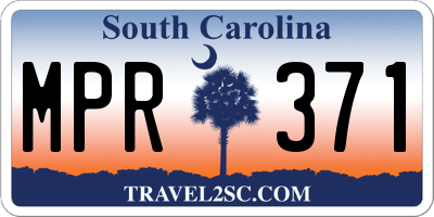 SC license plate MPR371