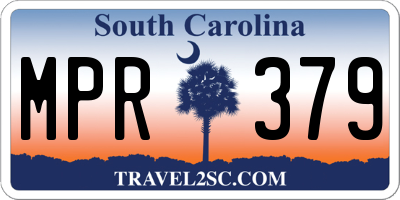 SC license plate MPR379