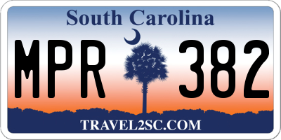 SC license plate MPR382