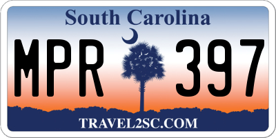 SC license plate MPR397
