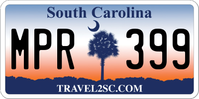 SC license plate MPR399