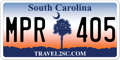 SC license plate MPR405