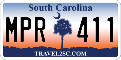 SC license plate MPR411