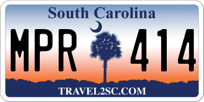 SC license plate MPR414