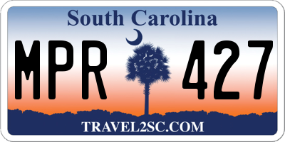 SC license plate MPR427