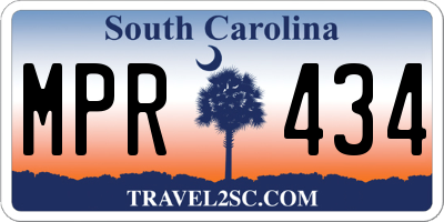 SC license plate MPR434