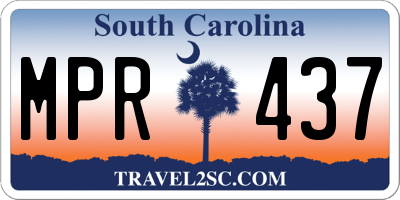 SC license plate MPR437