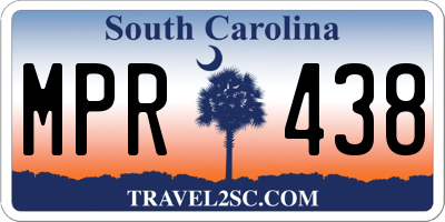 SC license plate MPR438