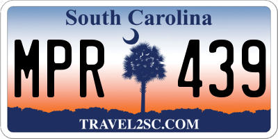 SC license plate MPR439