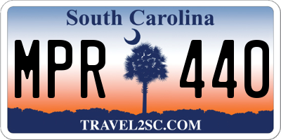 SC license plate MPR440